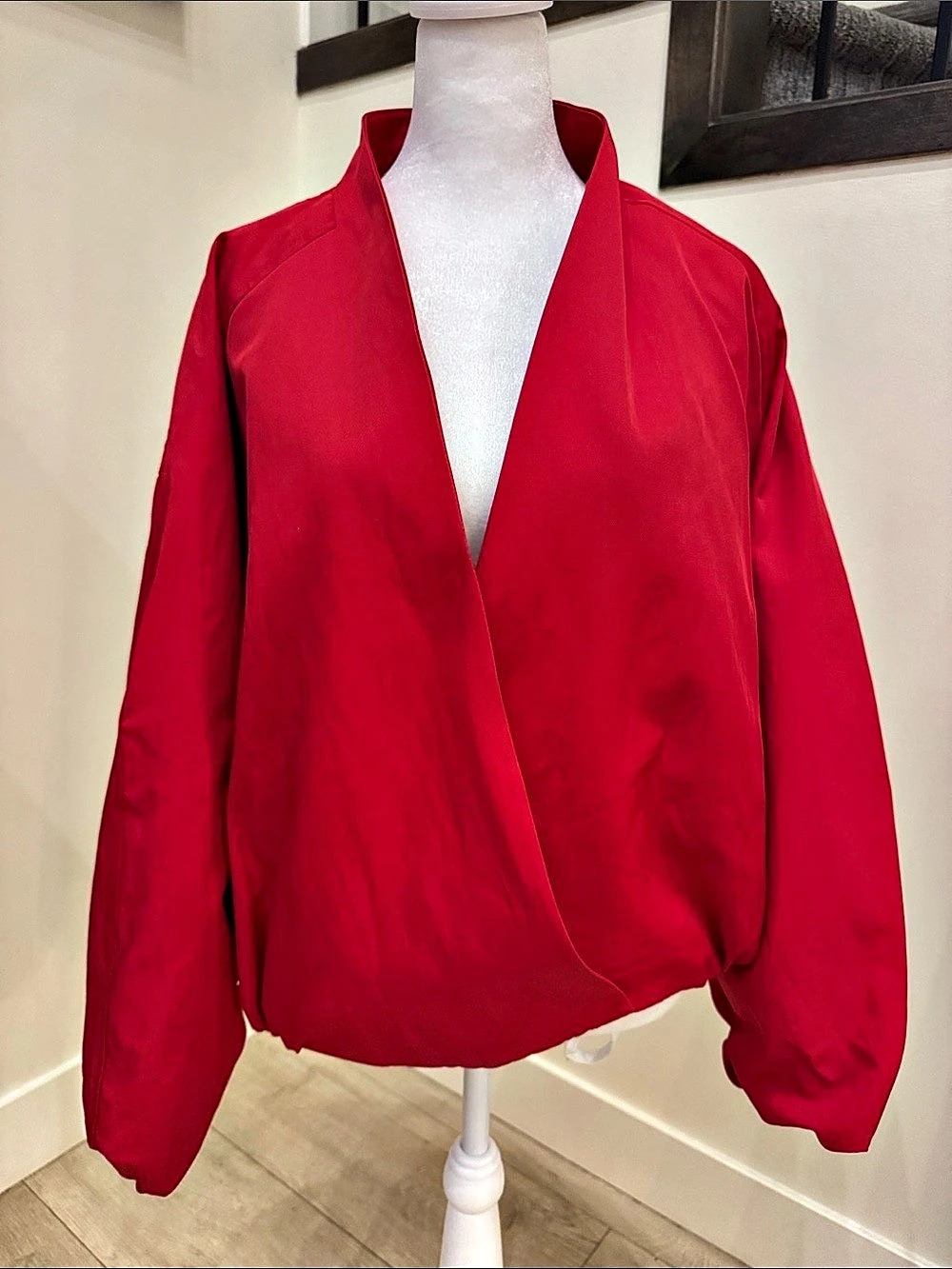 Zara Red Bomber Jacket Size Small Like New